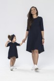 2Komplet sukienek dla mamy i córki z przedłużonym tyłem