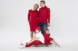 2FATHER AND DAUGHTER - SET OF TUNIC FOR GIRL AND MEN'S SWEATSHIRT - RED