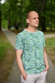 2COTTON MEN'S CASUAL T-SHIRT WITH POCKET PALMS