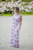 2Letnia długa sukienka damska - Kwiat magnolii