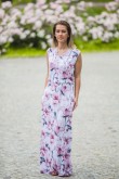 2Letnia długa sukienka damska - Kwiat magnolii