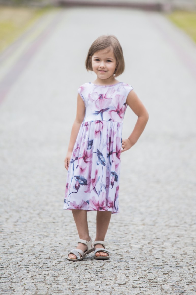 2Letnia sukienaka dla dziewczynki - Kwiat magnolii