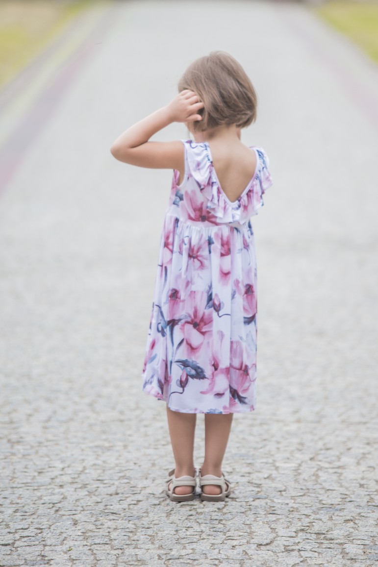 2Letnia sukienaka dla dziewczynki - Kwiat magnolii