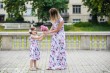 2Komplet letnich sukienek dla mamy i córki - Kwiat magnolii