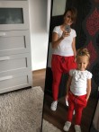 2TROUSERS FOR MOTHER AND DAUGHTER OR SON - RED