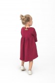 2DRESS WITH EXTENDED BACK FOR A GIRL - BURGUNDY