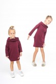 2A SET OF THE SAME TUNIC FOR GIRLS - BURGUNDY
