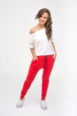 2WOMEN'S BAGGY PANTS - FAMILY IN RED