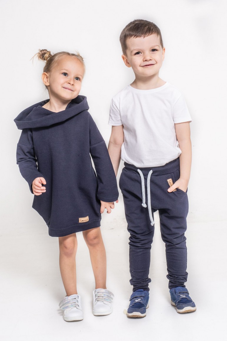 2A SET OF CLOTHING FOR BROTHER AND SISTER - DARK BLUE