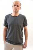 2COTTON MEN'S CASUAL T-SHIRT WITH POCKET - GREY DOTS