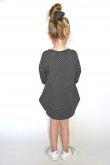 2GIRL'S TUNIC DRESS WITH POCKETS - GREY DOTS
