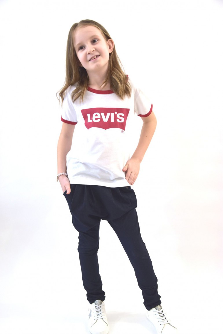 2BAGGY PANTS FOR GIRLS IN A SPORTY AND ELEGANT DESIGN - DARK BLUE