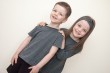 2A SET FOR BROTHER AND SISTER - T SHIRT AND TUNIC WITH DOTS