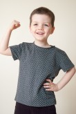 2CASUAL T-SHIRT FOR A BOY - GREY DOTS