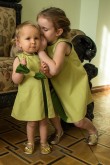 2Takie same sukienki dla siostrzyczek - z kontrafałdą