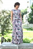 2WOMEN'S MAXI FLORAL DRESS WITH A V-NECK ON THE BACK