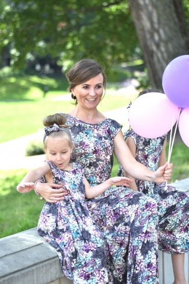 A CHARMING SUMMER SET OF THE SAME DRESSES FOR MOM AND DAUGHTER FOR SPECIAL OCCASIONS - POWER OF FLOWERS 2020