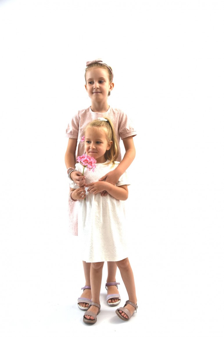 2A SET OF THE SAME DRESSES FOR SISTERS - ROYAL PEARL