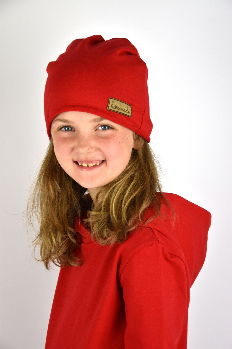 2UNISEX CAP- FOR GIRL AND BOY - DEEP RED