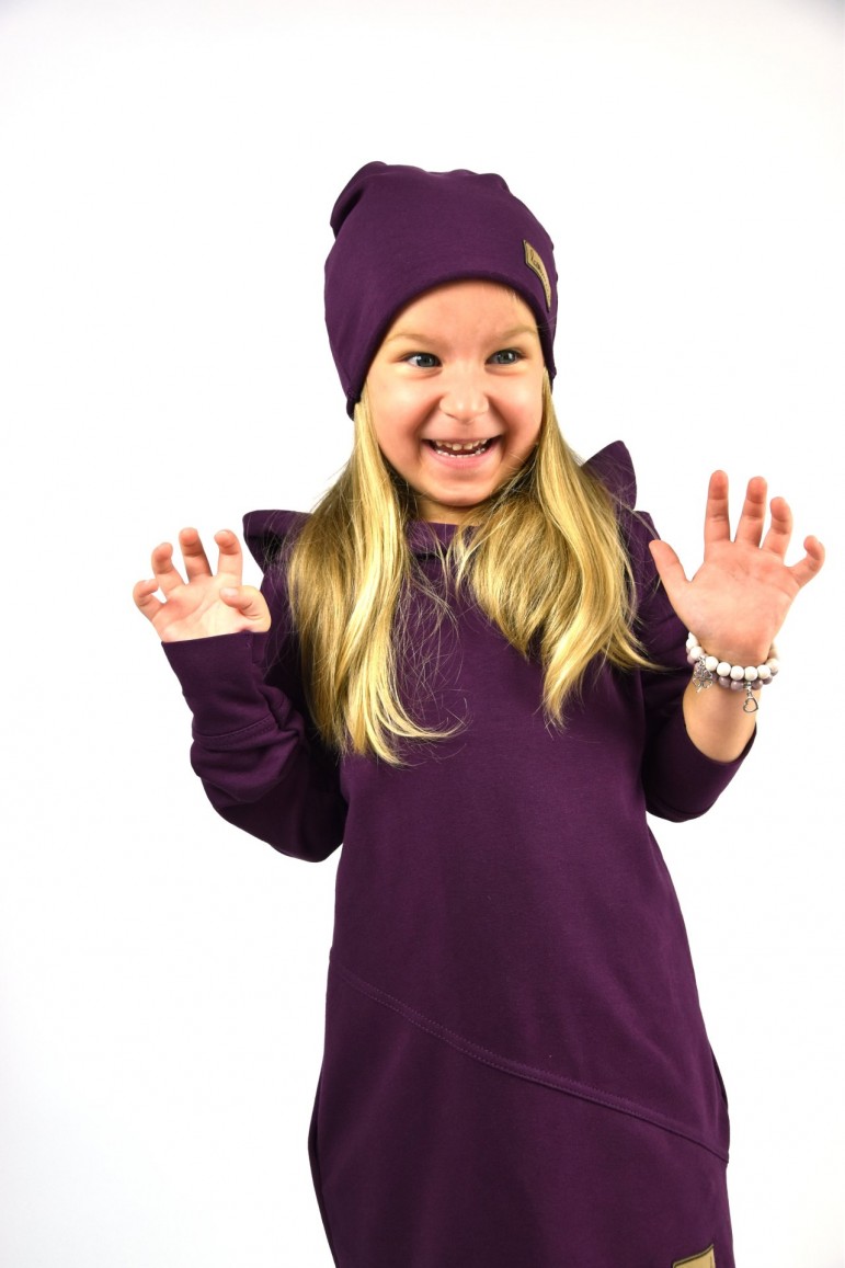 2UNISEX CAP- FOR GIRL AND BOY - EXTRAVAGANT PURPLE