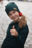 2UNISEX CAP - FOR GIRL AND BOY - BOTTLE GREEN