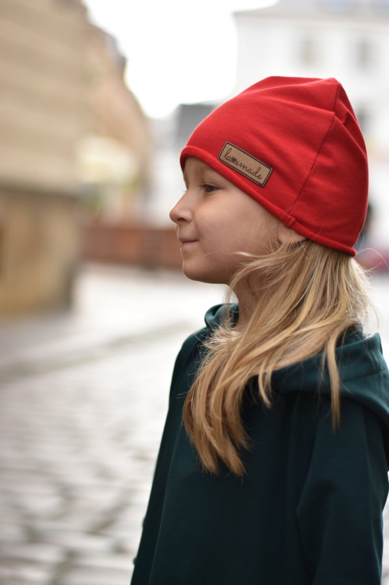 2UNISEX CAP- FOR GIRL AND BOY - DEEP RED