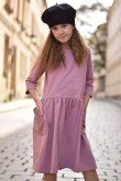 2KNITTED DRESS WITH POCKETS FOR GIRL - LILA ROSE