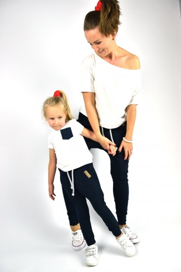TROUSERS FOR MOTHER AND DAUGHTER OR SON - DARK BLUE
