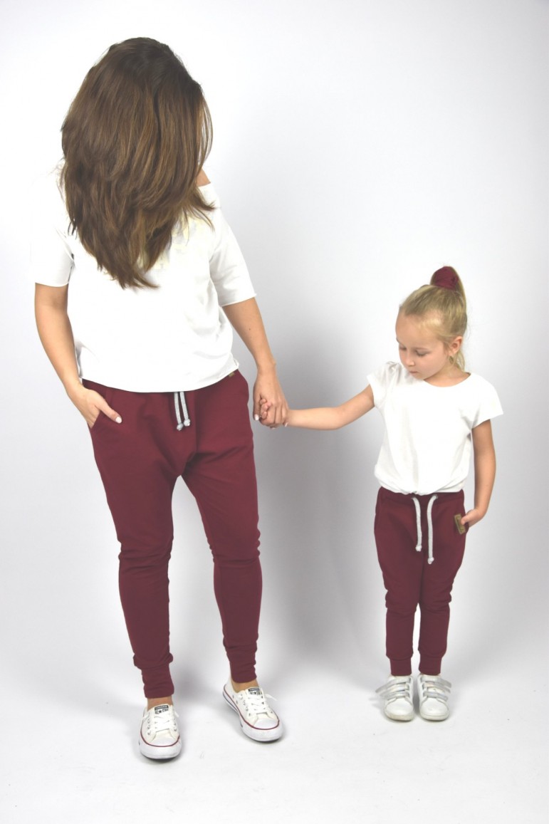 2copy of Spodnie dla mamy i córki lub syna - Family in Red