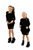 2A SET OF THE SAME TUNIC FOR GIRLS - BLACK