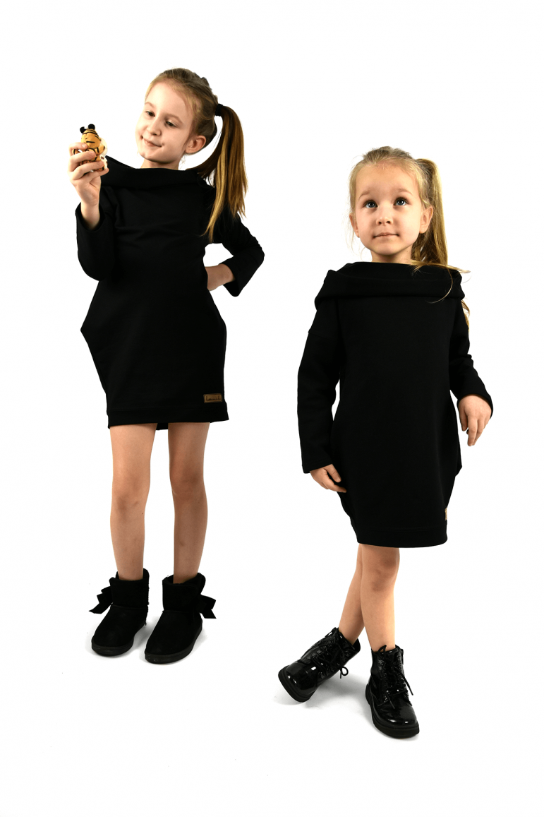 2A SET OF THE SAME TUNIC FOR GIRLS - BLACK