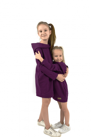 A SET OF THE SAME TUNIC FOR GIRLS - VIOLET