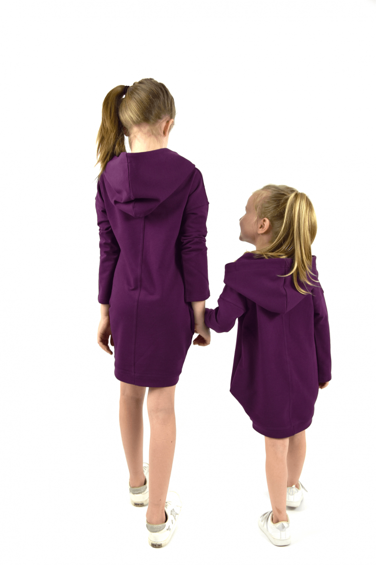 2A SET OF THE SAME TUNIC FOR GIRLS - VIOLET