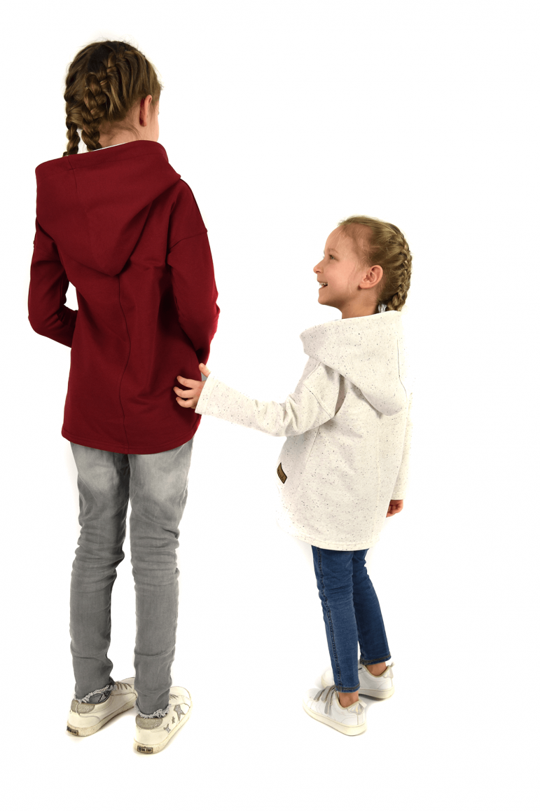 2SWEATSHIRTS WITH AN EXTENDED BACK FOR SISTERS - MIX