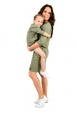 2THE SET OF OVERSIZED TUNIC DRESSES FOR MOTHER AND DAUGHTER - PISTACHIO DOTS