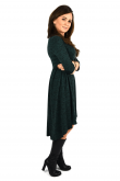 2CASUAL ELEGANT DRESS WITH EXTENDED BACK - GREEN