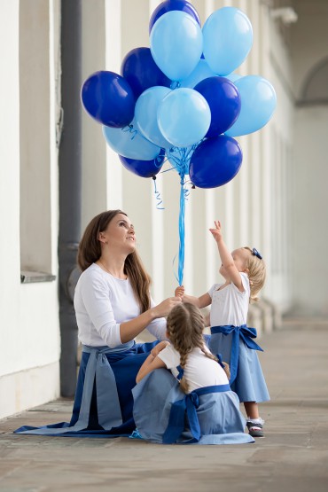 MOTHER AND DAUGHTER MATCHING SKIRTS SET - BLUE SKY