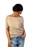 2A SET OF TWO WOMEN'S TOPS WITH A BOAT-TYPE V-NECK