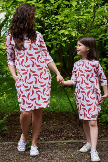 THE SET OF OVERSIZED TUNIC DRESSES FOR MOTHER AND DAUGHTER - CHILLOUT