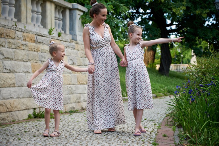 2SUMMER DRESSES FOR MOTHER AND DAUGHTER - BERRIES