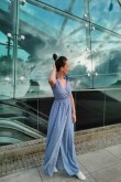 2MAXI DRESS WITH BELTED STRAPS - BLUE SKY