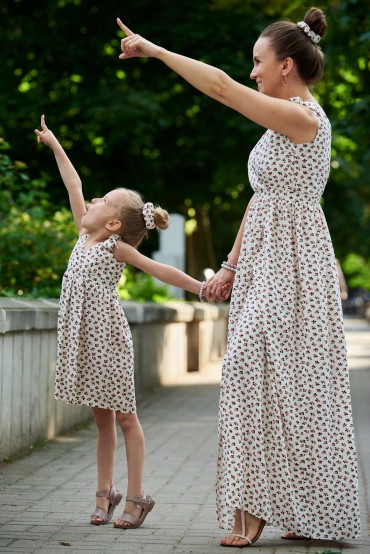 SUMMER DRESSES FOR MOTHER AND DAUGHTER - BERRIES
