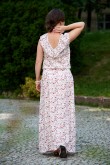 2WOMEN'S MAXI FLORAL DRESS WITH A V-NECK ON THE BACK - POWER OF FLOWERS