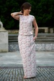 2WOMEN'S MAXI FLORAL DRESS WITH A V-NECK ON THE BACK - POWER OF FLOWERS