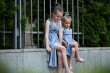 2SET OF SUMMER DRESSES FOR GIRLS WITH TIE BANDS - BLUE SKY