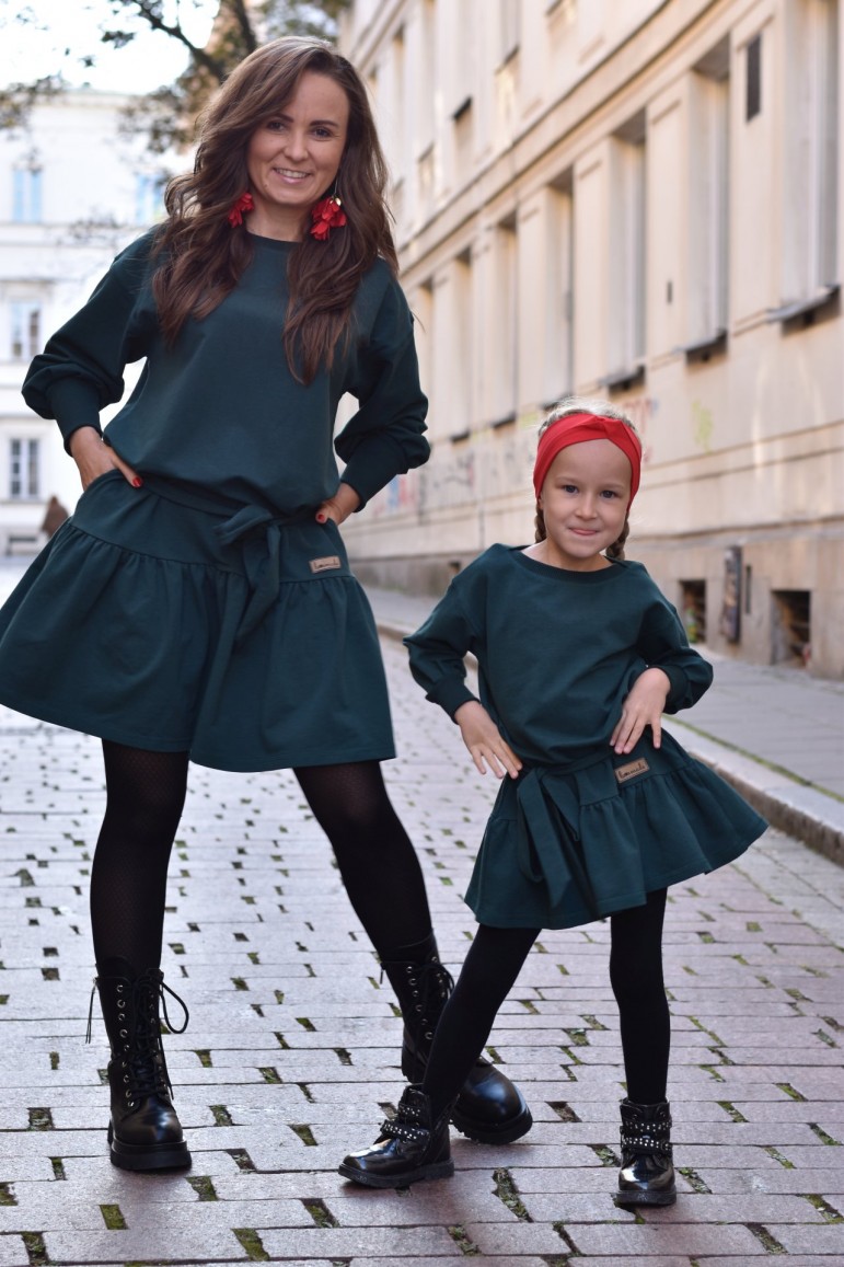 zielone sukienki dla mamy i córki