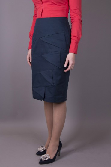 PENCIL SKIRT WITH PATCHES