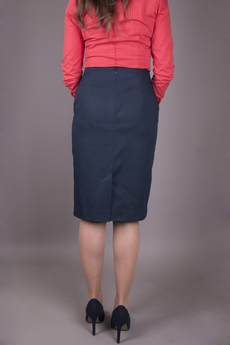 2PENCIL SKIRT WITH PATCHES
