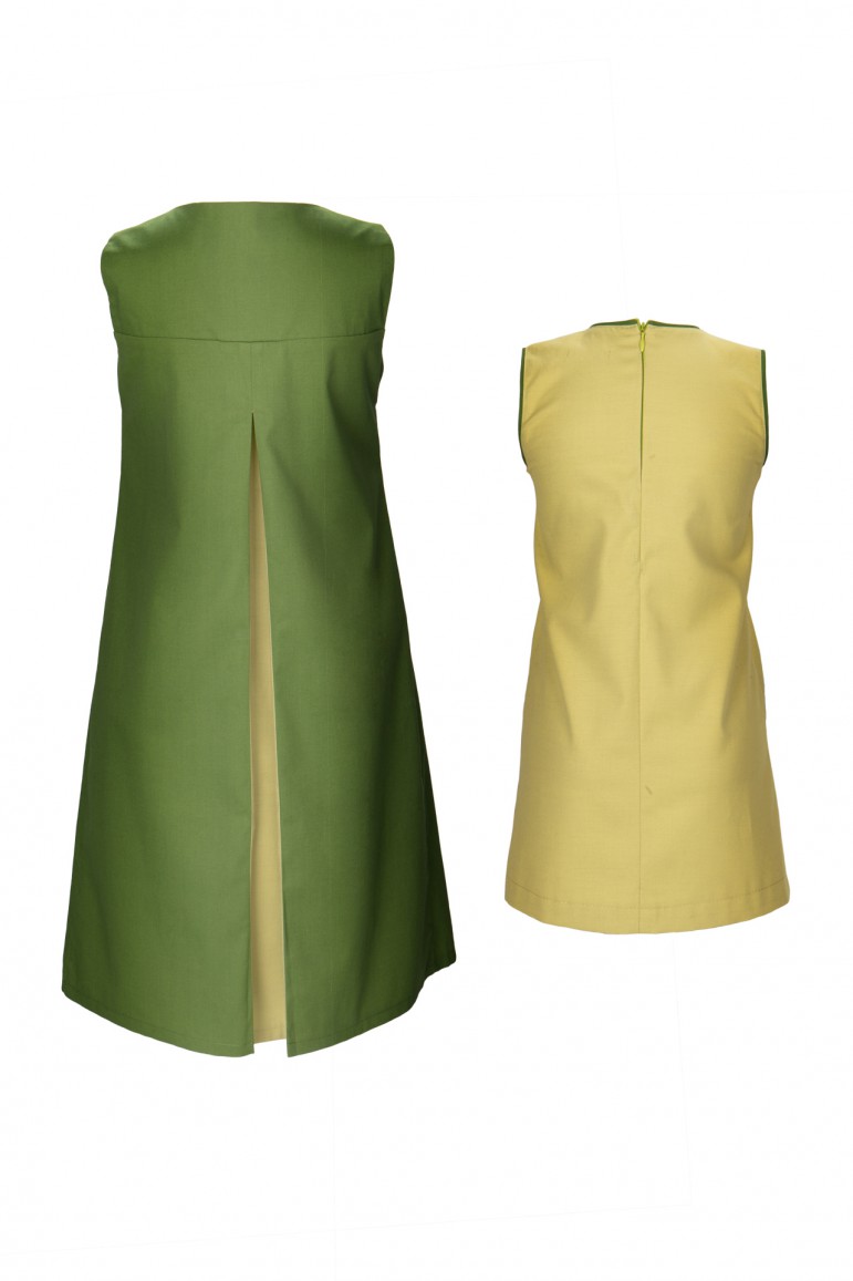 2Dresses for mother and daughter - "I feel Green"
