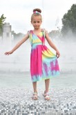 2SUMMER DRESS FOR A GIRL WITH BINDING STRAPS - BERRIES